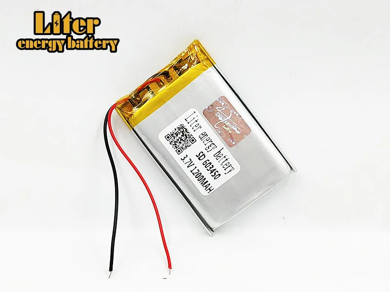 3 7 V 1200mAh 603450 Литий-полимерная LiPo аккумуляторная батарея для MP3 MP4 GPS DVD мобильного