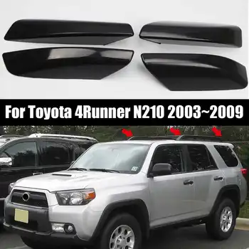 

NEW 4Pcs Glossy Black ABS Roof Rack Cover Rail End Protective Cover Shell For Toyota 4Runner N210 2003~2009