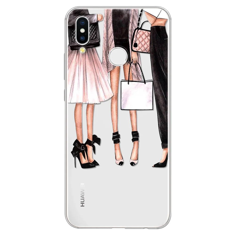 Черный Коричневый Женский чехол для Huawei Mate 20 10 P20 P30 Pro P10 P8 P9 Lite 2017 мягкий из ТПУ P Smart
