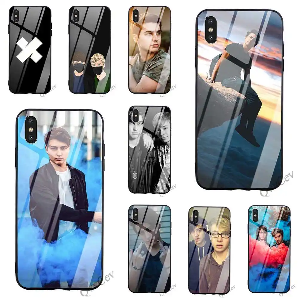 

Print Sam and Colby Tempered Glass Phone Case for iPhone XR Cover Xs Max 11 pro X 6 6S 8 Plus 7 5S 5 SE Covers