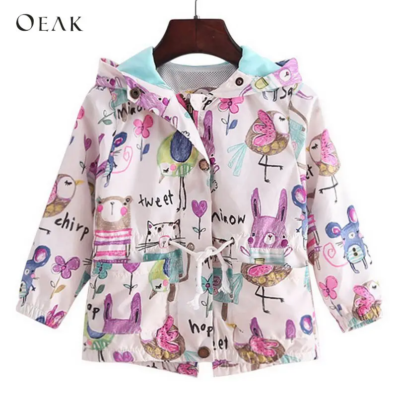 

Oeak Baby Girls Coat Autumn Spring Jacket For Girls Trench Coat Boys Kids Outerwear Coat Girl Jacket Children Windbreaker