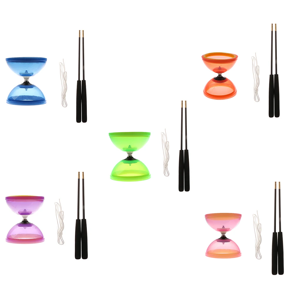 Classic Chinese YoYo 1 Bearing Diabolo Set with Aluminum Sticks and String for Kids Children