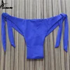 2022 Sexy Solid Thong Bikini Brazilian Cut Swimwear Women Bottom Adjustable Briefs Swimsuit Panties Underwear Thong Bathing Suit ► Photo 2/6