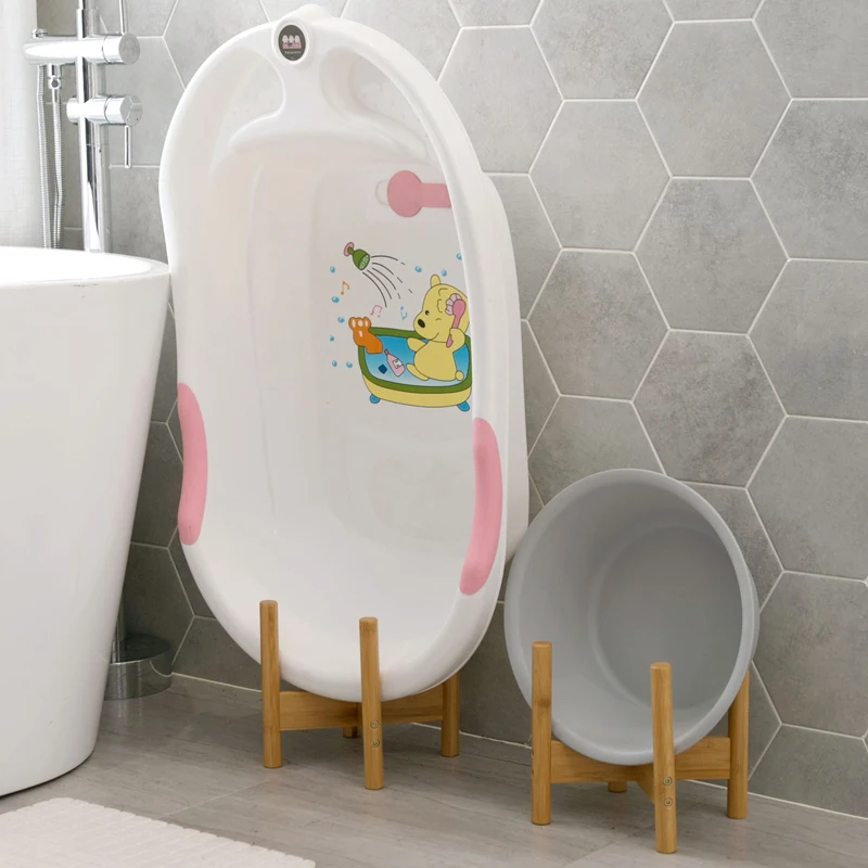 Bamboo floor washbasin rack bathroom bathroom shelf flower pot storage
rack