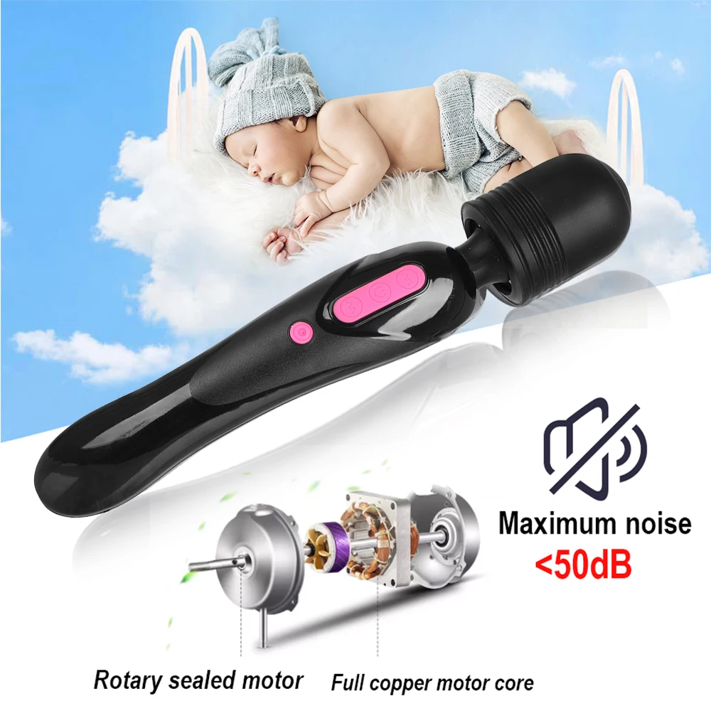 Magic Wand Powerful Vibrator Body Massager Clitoral Vibrator Rechargeable AV Vibrator Adult Sex Toys for Women Adult Sex Product (2)