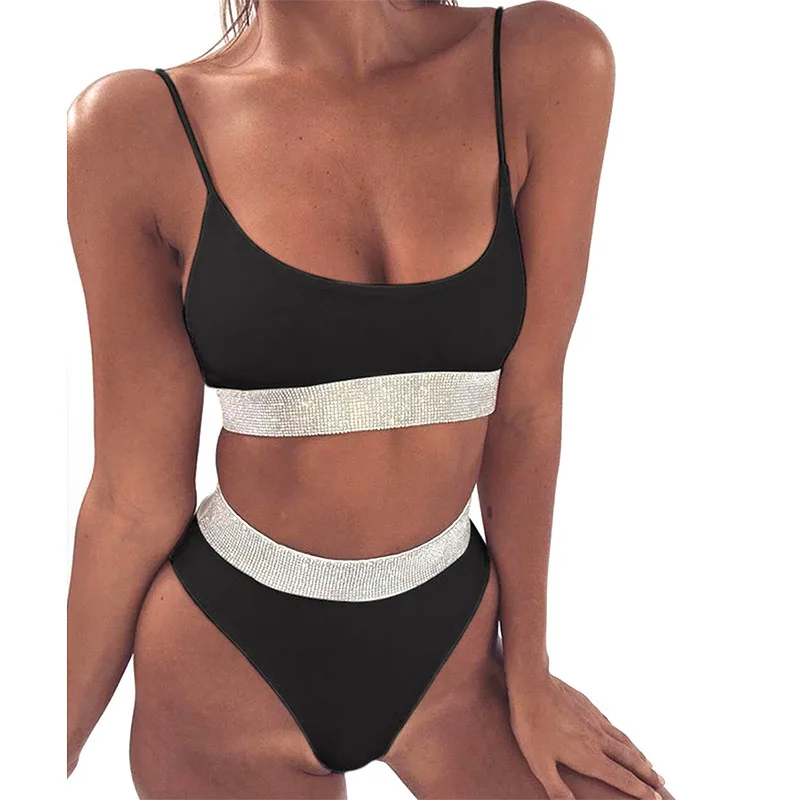 

2019 Women Bikini High Waist Swimwear Swimsuit Sexy Push Up Bra Summer Bathing Suit Triangle Swimsuits Beachwear biquini