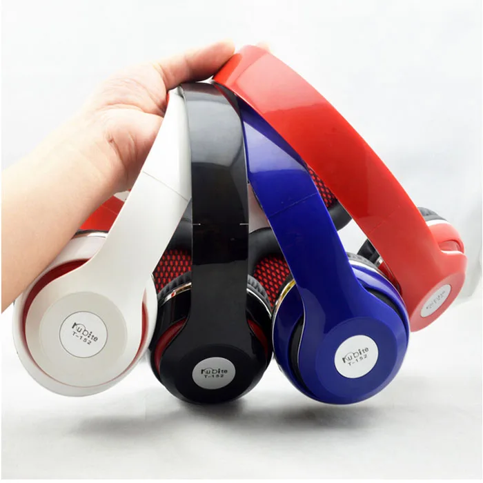 

Kubite Bluetooth headset cable subwoofer single headset with a microphone headset to listen to music 3.5mm stereo PC folding