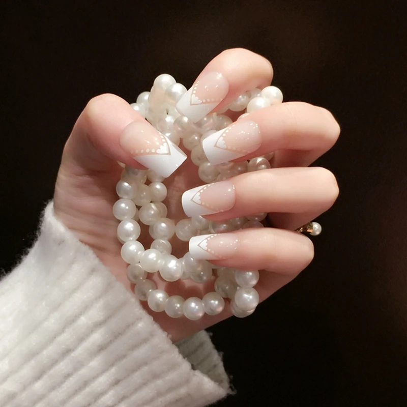 24pcs natural french false nails acrylic classical full artificial square fake nails for home office faux ongles z335 - Pre Designed Homes 24pcs natural french false nails acrylic classical full artificial square fake nails for home office faux ongles z335 - Pre Designed Homes