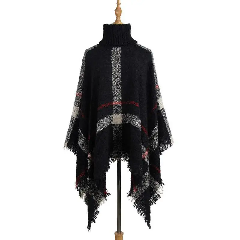 2018 осенне-зимний модный вязаный свитер-накидка с рукавом летучая