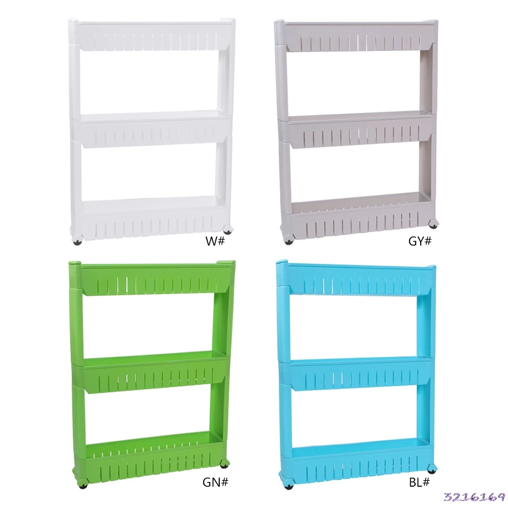 

Multipurpose Shelf With Removable Wheels Crack Rack Storage Organizer For Bathroom Kitchen