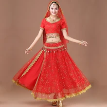 Новая одежда для танца живота, женские Индийские танцы, профессиональная одежда, годовые женские костюмы для выступлений H4540