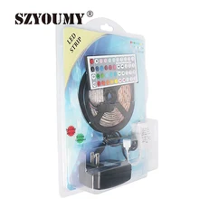 SZYOUMY Non-waterproof 5M 300Leds RGB Led Strip Light 3528 SMD DC12V 60Leds/M Flexible Lighting String Ribbon Tape Home Lamp