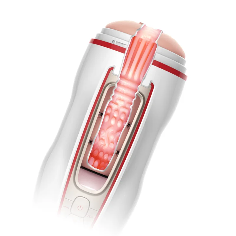 Leten Male Masturbator, Electric Shock 7 Modes Strong Vibration Electric Hip Male Hands Free Masturbator Sex toys for men