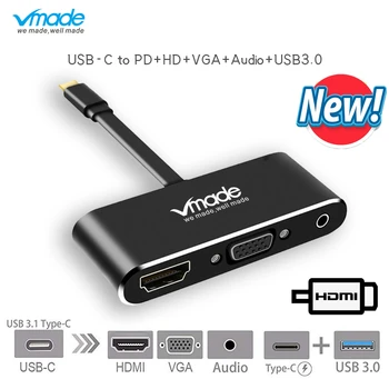 

Vmade MULTI PORTS USBC DOCKING STATION 5 in 1 Support PD 3.0 charging,4k*2k HDMI for MacBook,Samsung Galaxy Note,Lenovo Yoga 720