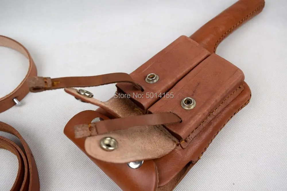 Cosplay  German  C96 Broomhandle Leather Holster W Straps 5