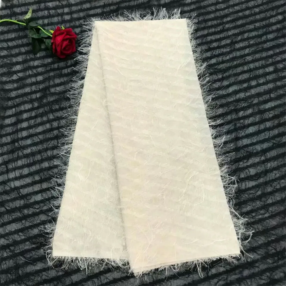 

High Quality African Lace Fabrics 2018 French Net Lace Fabric Sequin Tulle Mesh Lace for wedding HJ229-1