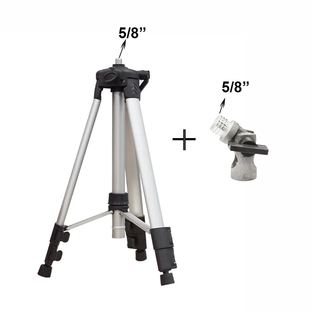 Tripod With bracket Штатив 5/" 1,2 м для лазерных уровней с удлинителем и регулируемой высотой плюс дополнительный съемный кронштейн для регулировки угла - Цвет: Tripod With bracket