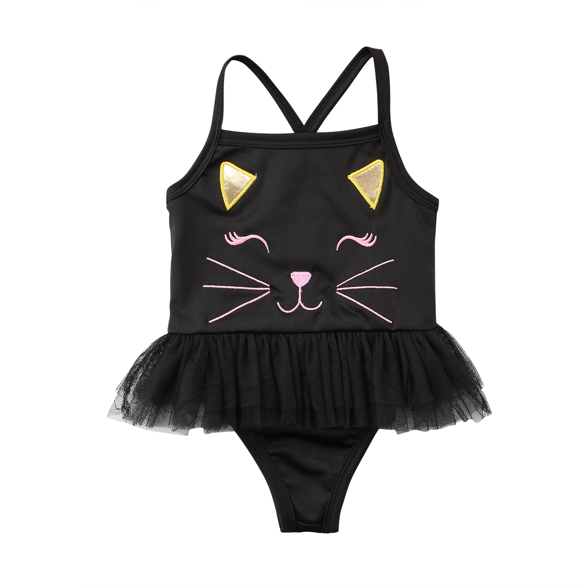 

Toddler Kids Baby Girls Cartoon Swimwear Swimsuit Bathing Suit Dress Beachwear Size 0-3T