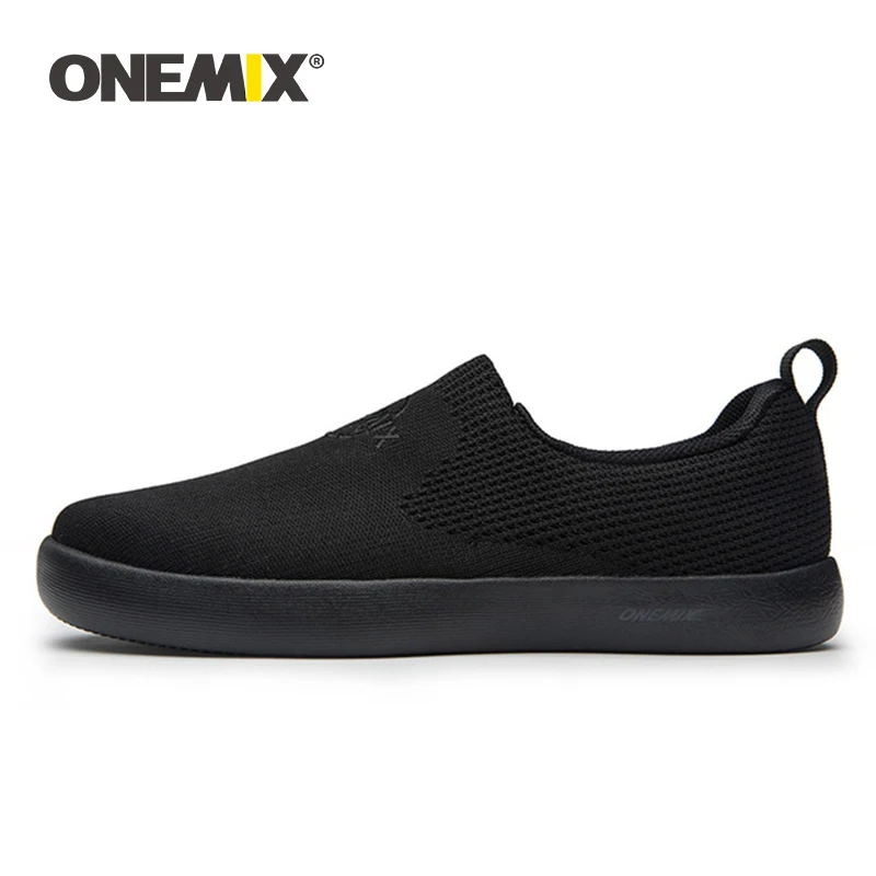 ONEMIX Мужская обувь кроссовки мягкие дышащие светильник плоские кроссовки Для женщин Повседневное обувь без шнуровки; прогулочная обувь Женская обувь