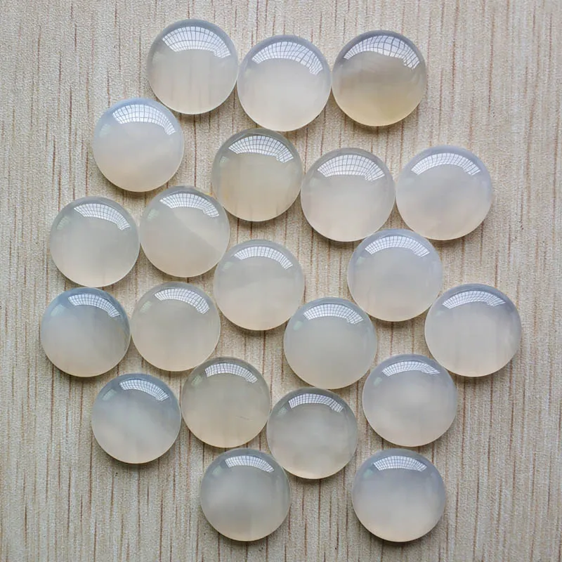 

Wholesale 20pcs/lot Fashion hot selling high quality natural white onyx round cabochon 20mm stone beads for jewelry making free