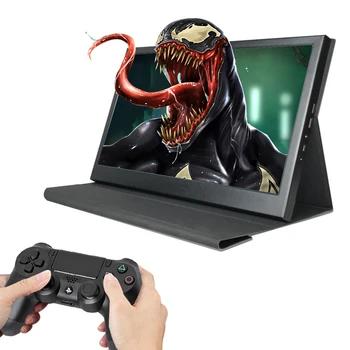 

13.3" LCD Gaming Portable Monitor 1920X1080 IPS Screen HDMI with leather case Build-in Speakers for Raspberry Pi PS3/4