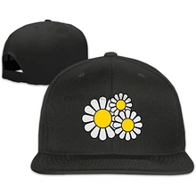 Персонализированная унисекс бейсболка Регулируемая Кепка для грузовика спортивная шапка для путешествий натуральная бейсбольная кепка с ромашками(1