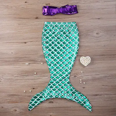 Girls Summer Dress Children Baby Girls Mermaid Tail Bikini Suit Swim Costume