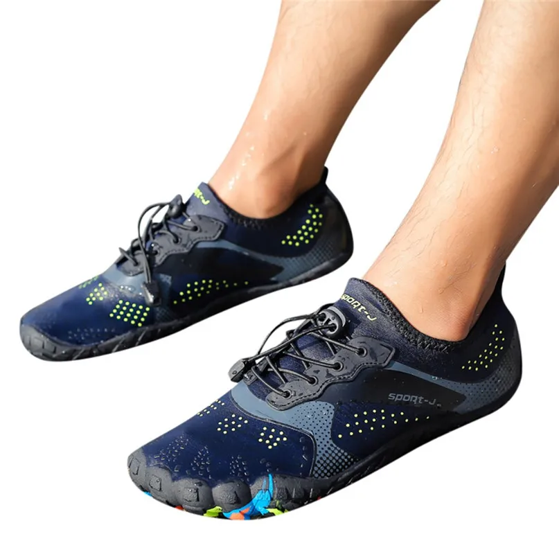 Aqua Shoes Men Quick-Dry Water Shoes Pool Beach Swim Drawstring Shoes Creek Diving Shoes Sneakers #2Y21 (12)