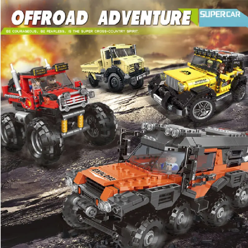 

Super Technic Jeep Building Bricks Blocks Vehicle Model Toys For Children Car Off Roadr Compatible Legoings Technic Bela