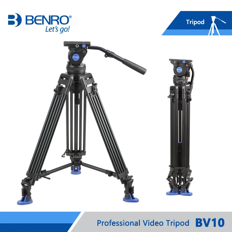 Benro BV10 видео штатив профессиональный Auminium камера штативы BV10 видео головка QR13 пластина сумка для переноски DHL