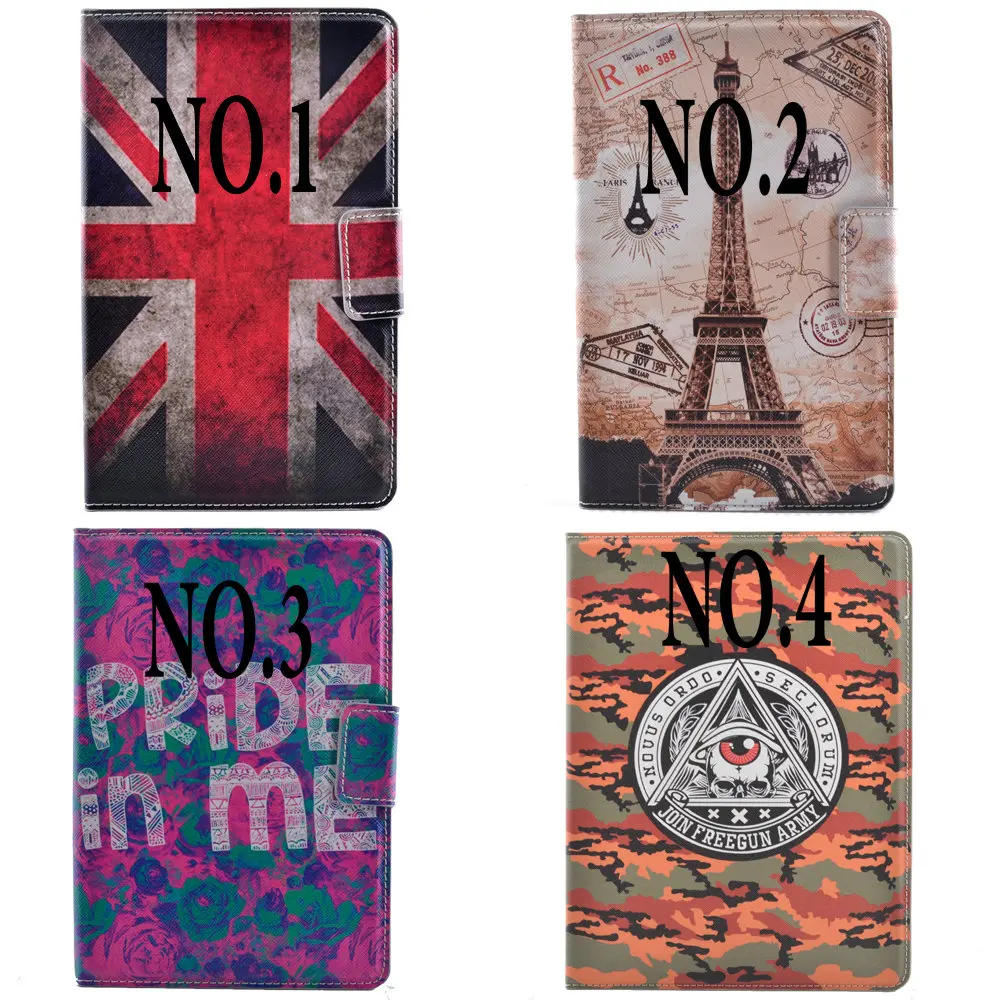 

Fashion Paris Eiffel Tower UK Flag Flip Stand PU Leather Tablet Protective Case Cover For Ipad Min 1/2/3 Ipad2/3/4 Shell+Gift