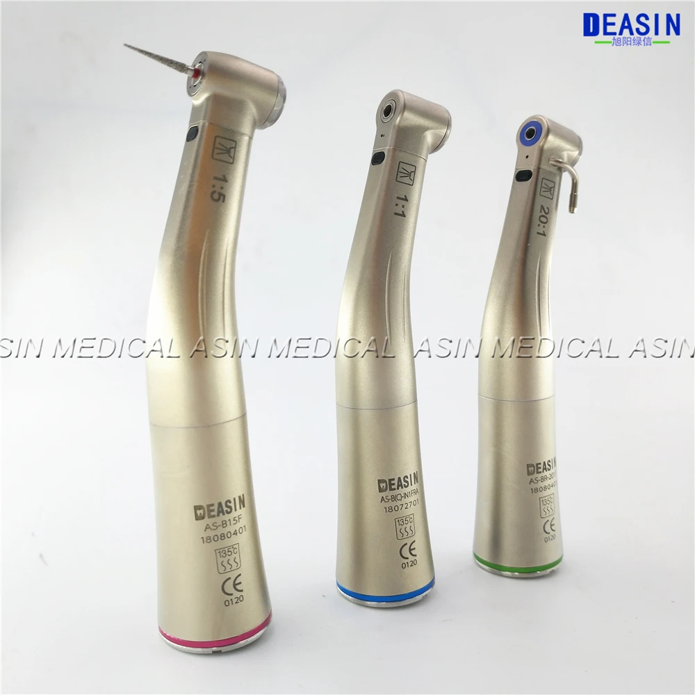  1 pcs x Dental Fiber Optical LED Contra Angle / straight handpiece Low Speed Handpiece 1:5 1:1 20:1 - 32989458433