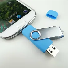 Two-site mobile phone OTG usb flash drive 4gb 8gb 16gb 32gb 64gb high speed rotation usb flash memory pen drive usb stick gift