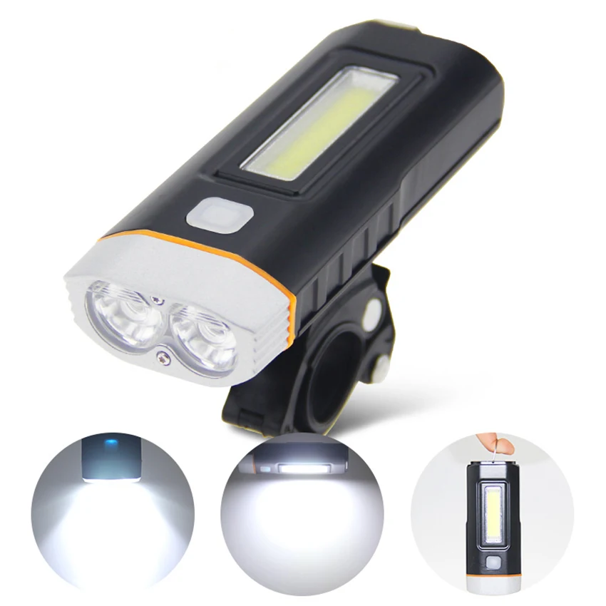 Walkfire велосипедный USB Перезаряжаемый светильник для велосипеда, передний руль, светильник, велосипедный головной светильник, внешний аккумулятор, магнитный свет, COB светильник