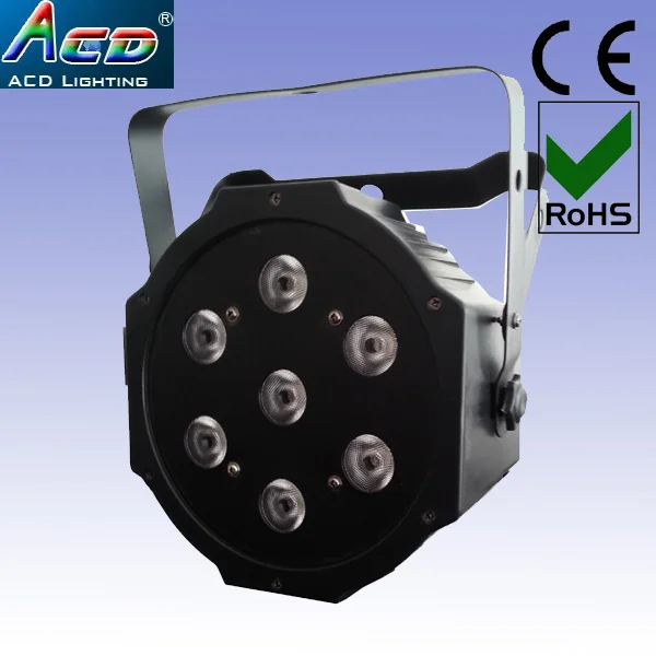 

wholesale 10* Lot 7*10w 4in1 rgba black color housing led stage effect flat par can light