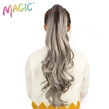 

26"Inch Synthetic Claw Clip On Ponytail Hair Extensions Hairpiece Loose Wavy Clip In Hair Extensions Heat Resistant Ponytail Wig