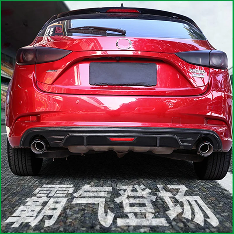 Для Mazda 3 M3 Axela хэтчбек 2017 2018 задний бампер Защита диффузор спойлер обновленный для