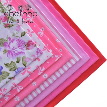 

Cotton Fabric Printed Fabrics Patchwork For Sewing Quilt Scrapbooking Tissue Pattern Needlework Material Curtain Cloth PinkSerie