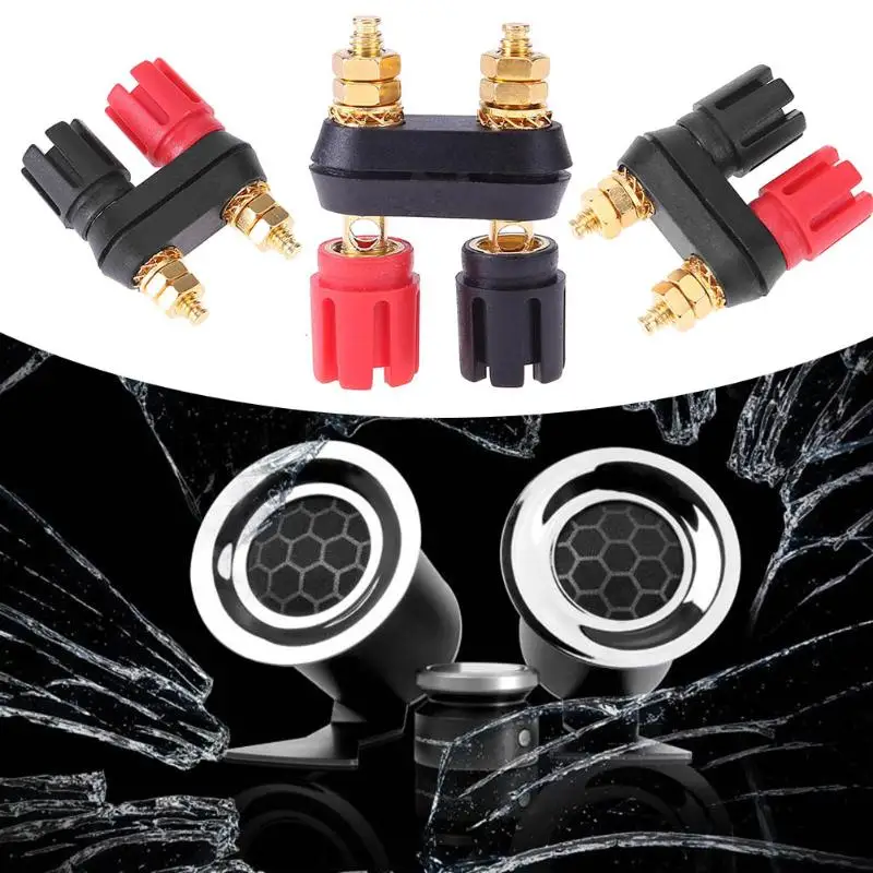 

1pc Banana Plug Terminals Connector Amplifier Terminal Binding Post Banana Speaker Plug Jack Adapter Socket