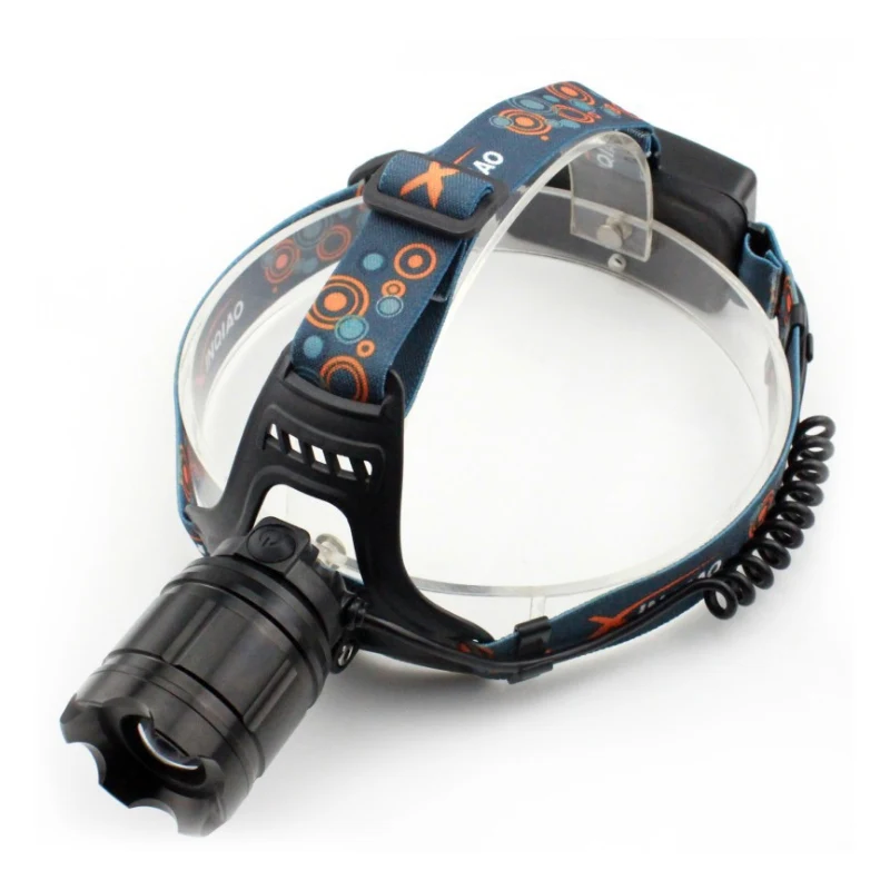 

500lm Q5 Led Headlight Red Laser 4-mode Zoom Headlamp Outdoor Camping Head Torch Rechargeable Flash