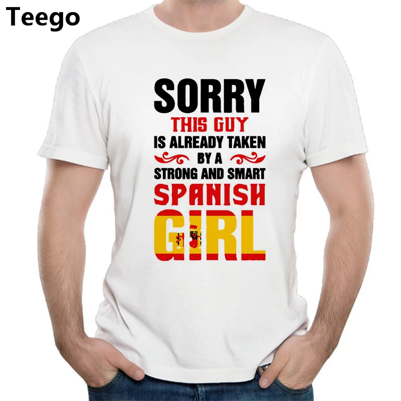 summber cotton tee shirt Spanish flag tee shirt 2018 this guy is