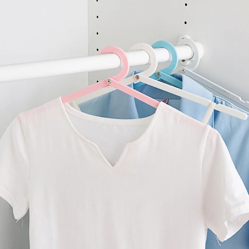 

Folding Plastic Laundry Hanger Rack Hangers With Hooks Travel Outdoor And Home Wardrobe Storage Rack For Clothes Towel Organizer