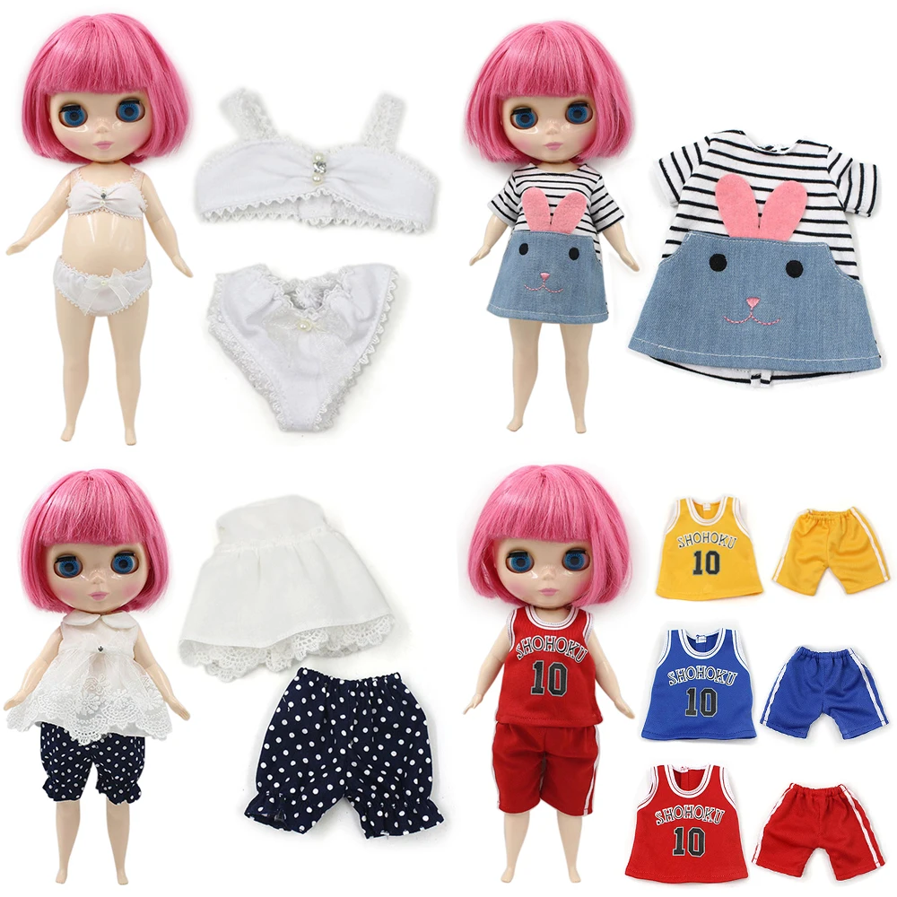 

blyth clothes Underwear set Basketball clothes Dress Pants, short sleeve T-shirt suitable for plump blyth doll fat girl