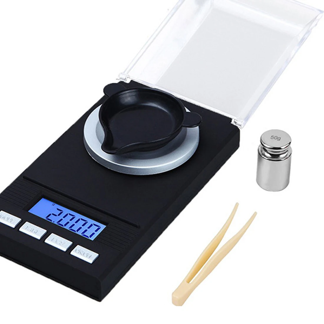 

Mini LCD Digital Jewelry Lab Weight Scales 20g/50g/100g x 0.001g High Precision Medicinal Portable Mini Electronic Balance Scale