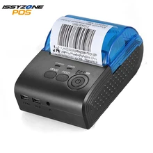 58mm Thermal Printer Mini Bluetooth For Android iOS Issyzonepos Portable Mobile Receipt Barcode POS Printer Restaurant Hotel SDK voxlink portable pos printer 58mm bluetooth thermal receipt printer for windows andriod mobile phone