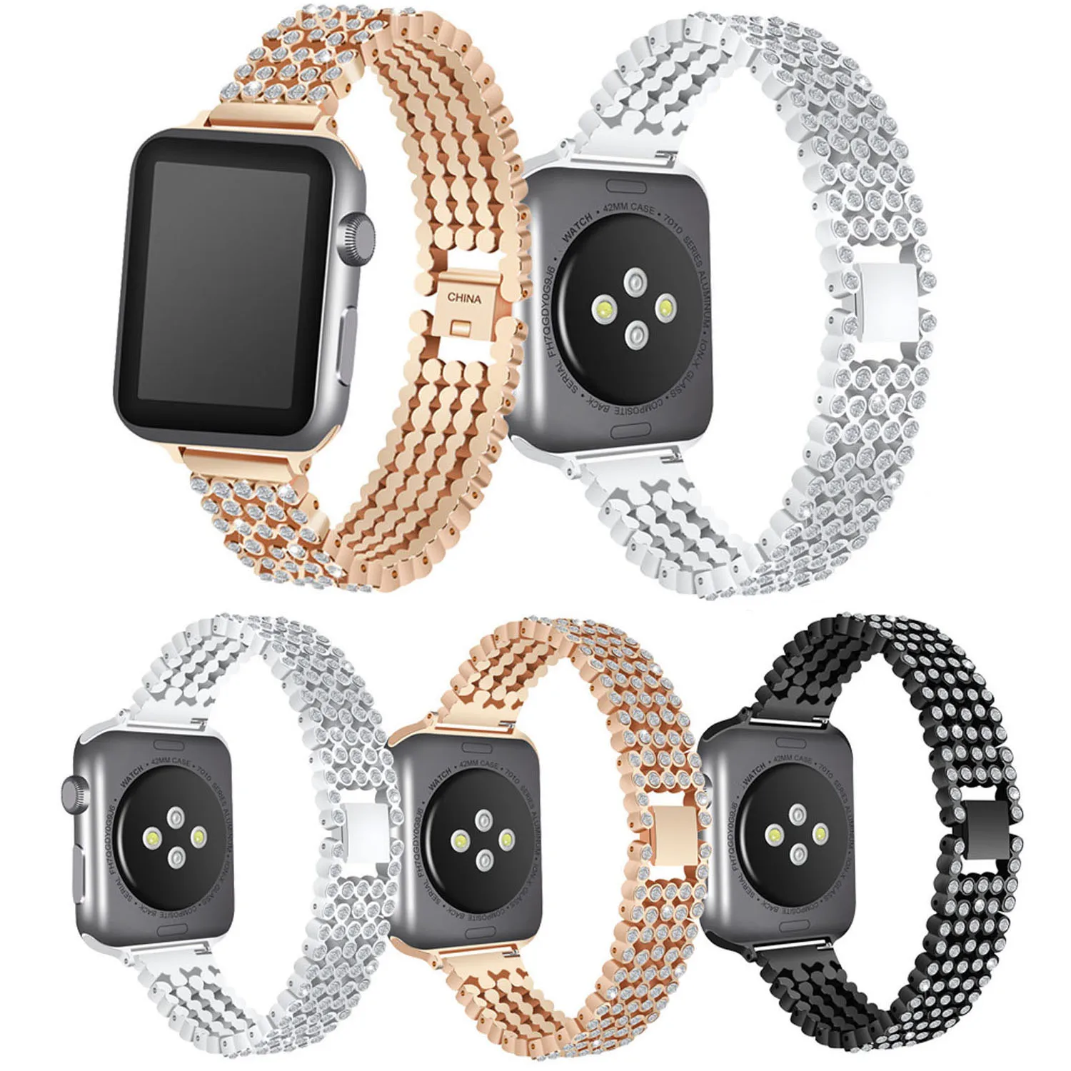 Crystal Strap for Apple Watch Band 38mm 42mm 40mm 44mm Diamond ...