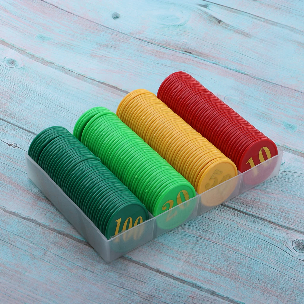 160pcs Acrylic Game Wager Mahjong Money Chips 33mm For Gambling Poker Game Mahjong Playing And Other Recreation Games