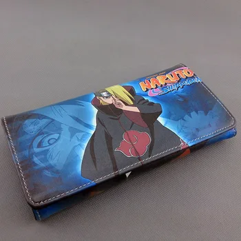 

Colorful long style PU wallet printed w/ NARUTO akatsuki organization Deidara