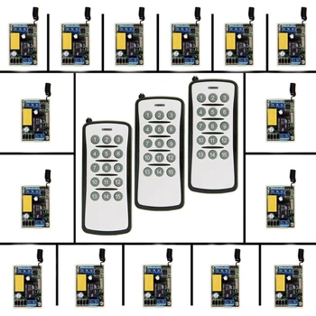 

Mini Size 220V 1CH 1CH 10A Wireless Remote Control Switch Relay Receiver + 15CH Transmitter System ,315 / 433 MHz Toggle