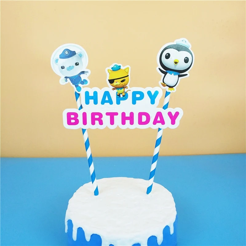Octonauts Barnacles Kwazii песо оформление вечеринки бумажная чашка плиты шляпа шары для детей день рождения товары для вечеринок